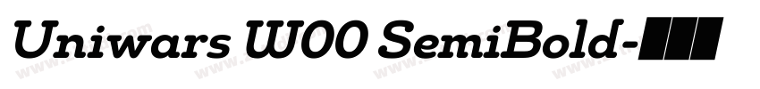 Uniwars W00 SemiBold字体转换
